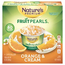 Nature's Premium Fruit Pearls, 4 Pack, Orange & Cream, 2.3 oz
