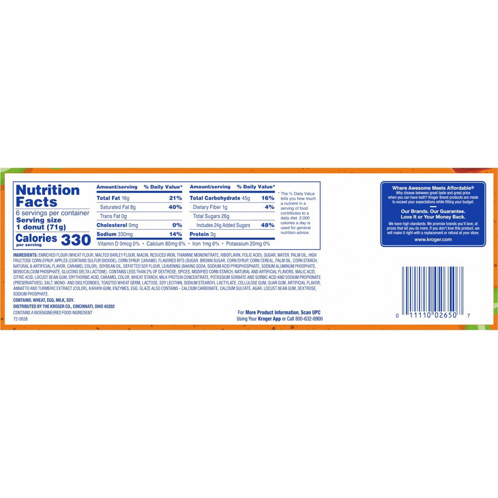 slide 7 of 7, Kroger Caramel Apple Glazed Cake Donuts - 6 ct; 2.5 oz, 6 ct; 2.5 oz