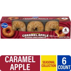 Kroger Caramel Apple Glazed Cake Donuts - 6 ct; 2.5 oz