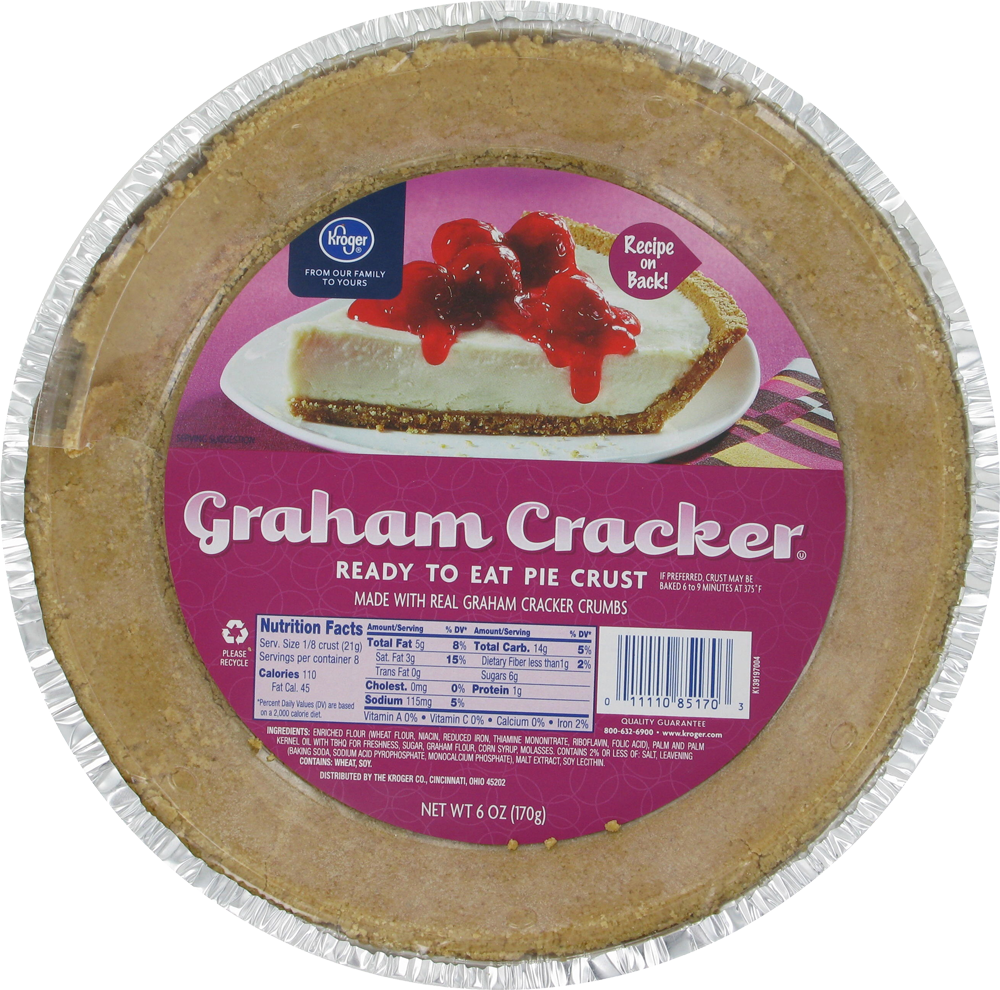 slide 1 of 1, Kroger Graham Cracker Pie Crust, 6 oz