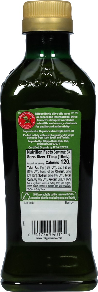 slide 7 of 9, Filippo Berio Organic Extra Virgin Olive Oil, 16.9 fl oz