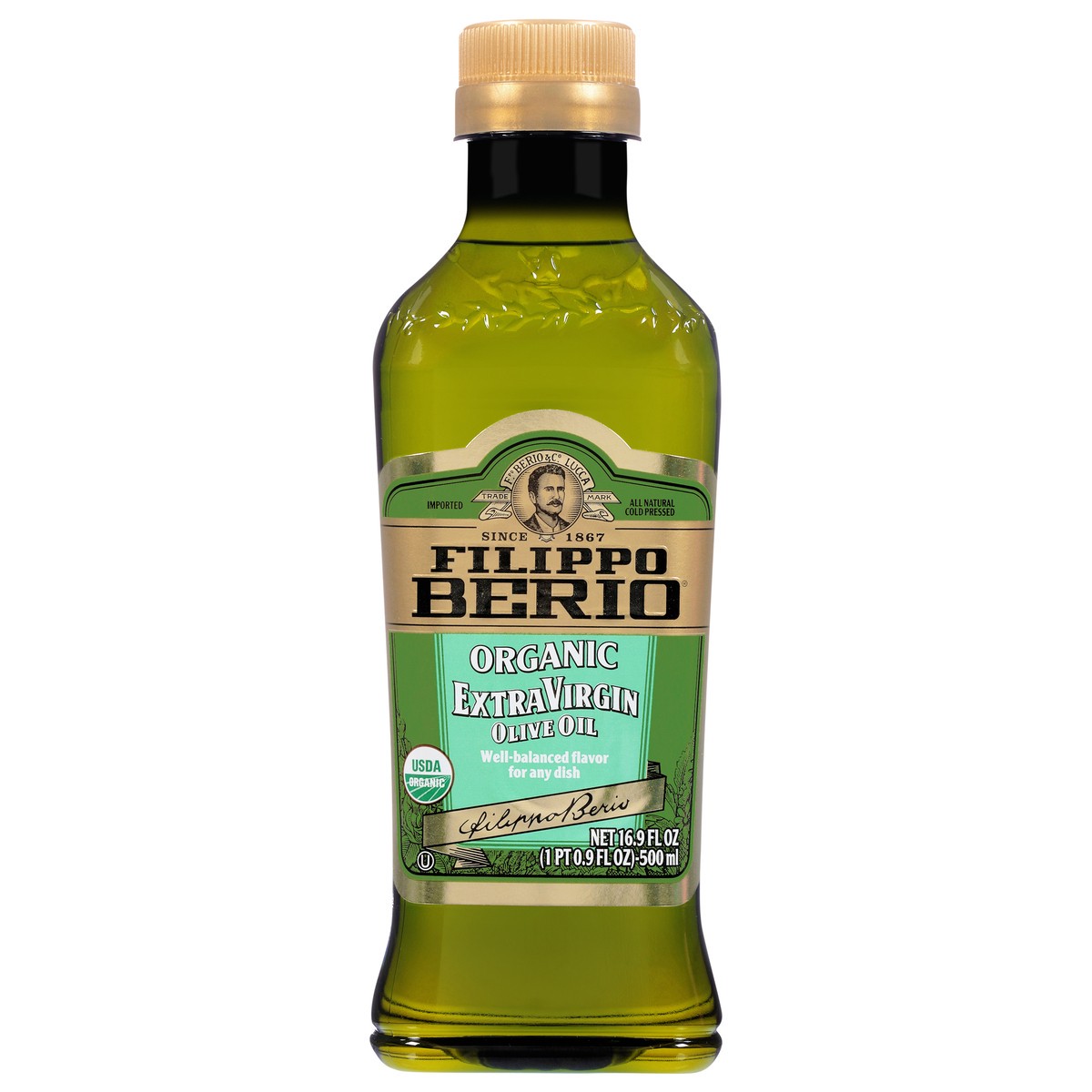 slide 1 of 9, Filippo Berio Organic Extra Virgin Olive Oil, 16.9 fl oz