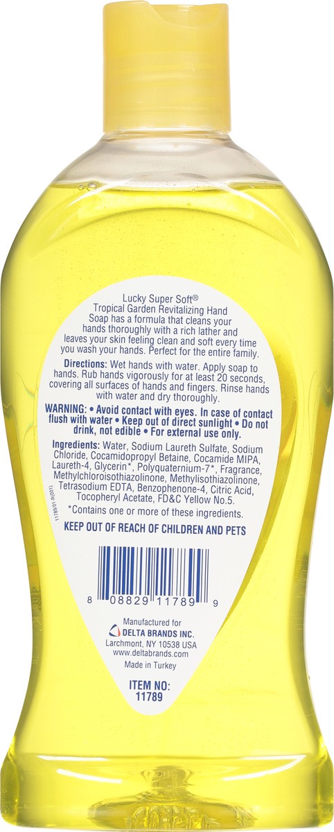 slide 9 of 9, Lucky Super Soft Revitalizing Tropical Garden Hand Soap 13.5 fl oz, 13.5 fl oz