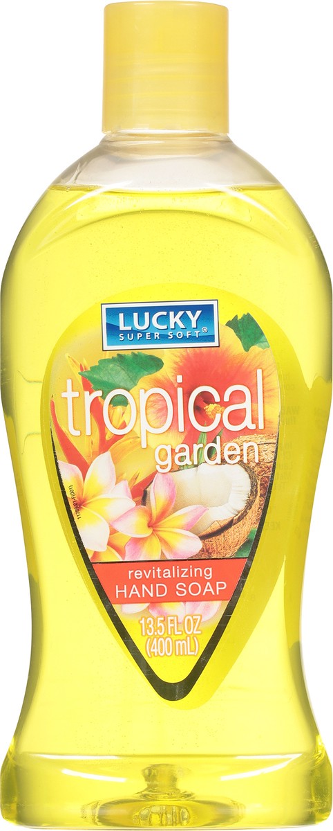 slide 2 of 9, Lucky Super Soft Revitalizing Tropical Garden Hand Soap 13.5 fl oz, 13.5 fl oz