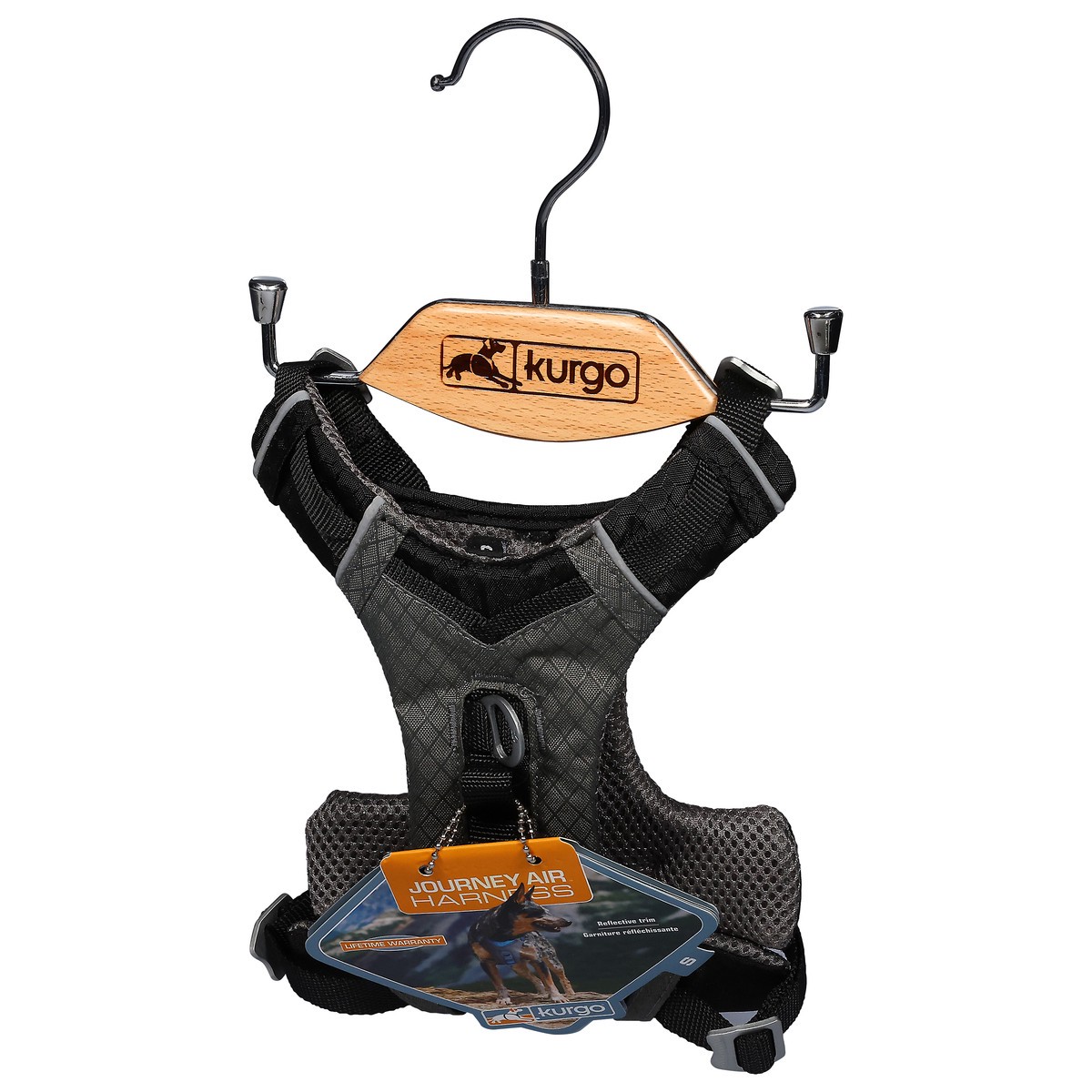 slide 11 of 12, Kurgo Black/Grey SM Harness 1 ea, 1 ct