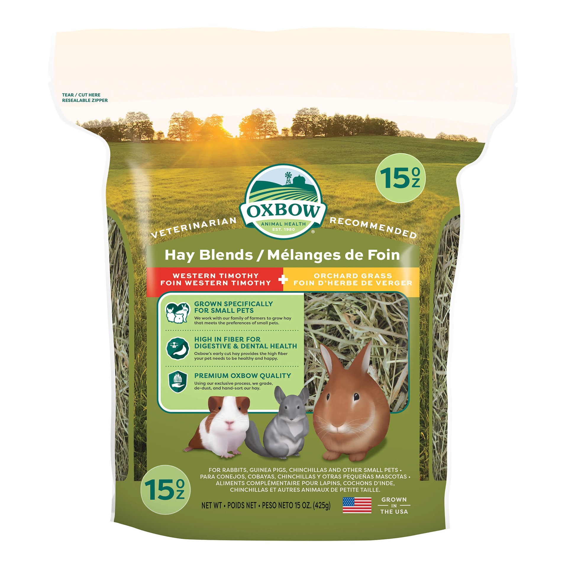 slide 1 of 1, Oxbow Western Timothy Hay Blends, 15 oz., 1 ct