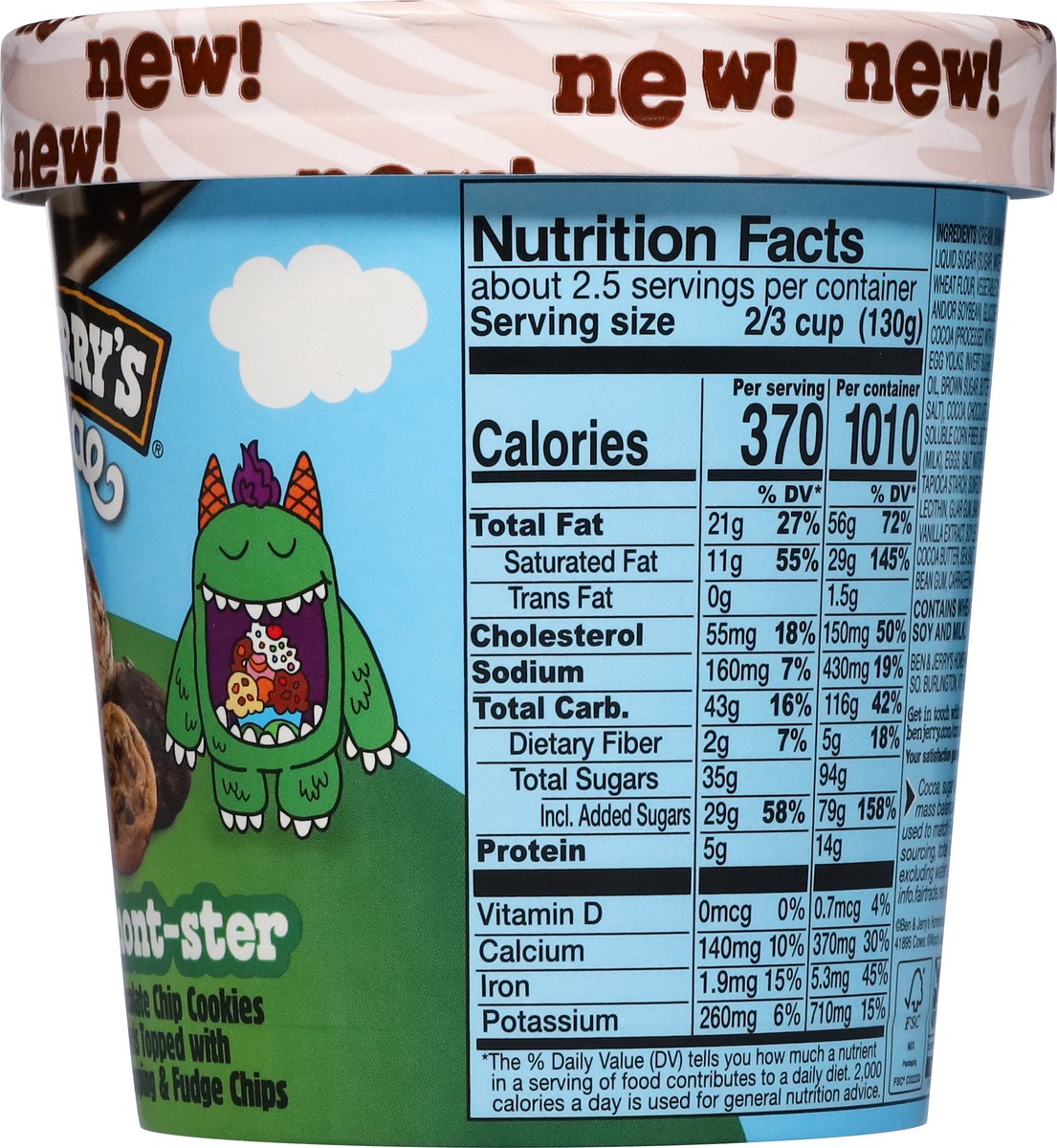slide 12 of 12, Ben & Jerry's Ice Cream Cookie Vermontster - 14.4FZ, 14.40 fl oz