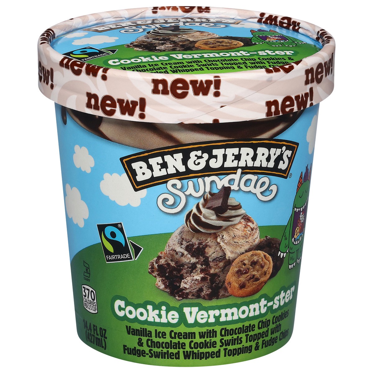 slide 7 of 12, Ben & Jerry's Ice Cream Cookie Vermontster - 14.4FZ, 14.40 fl oz