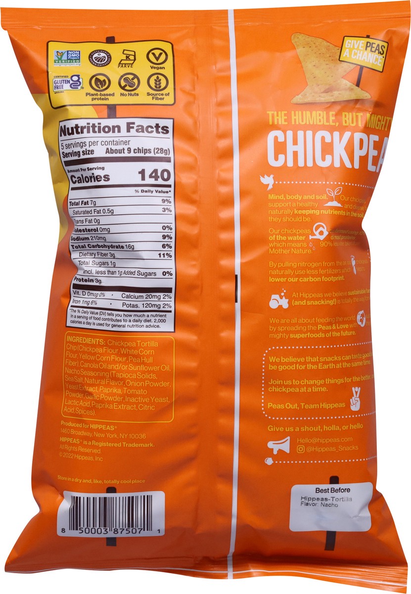 slide 4 of 13, Hippeas Chickpea Tortilla Chips, Nacho Vibes Flavored, 5 oz