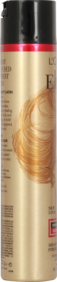 slide 4 of 8, L'Oréal Elnett Satin Hairspray Extra Strong Hold With UV Filter, 11 oz