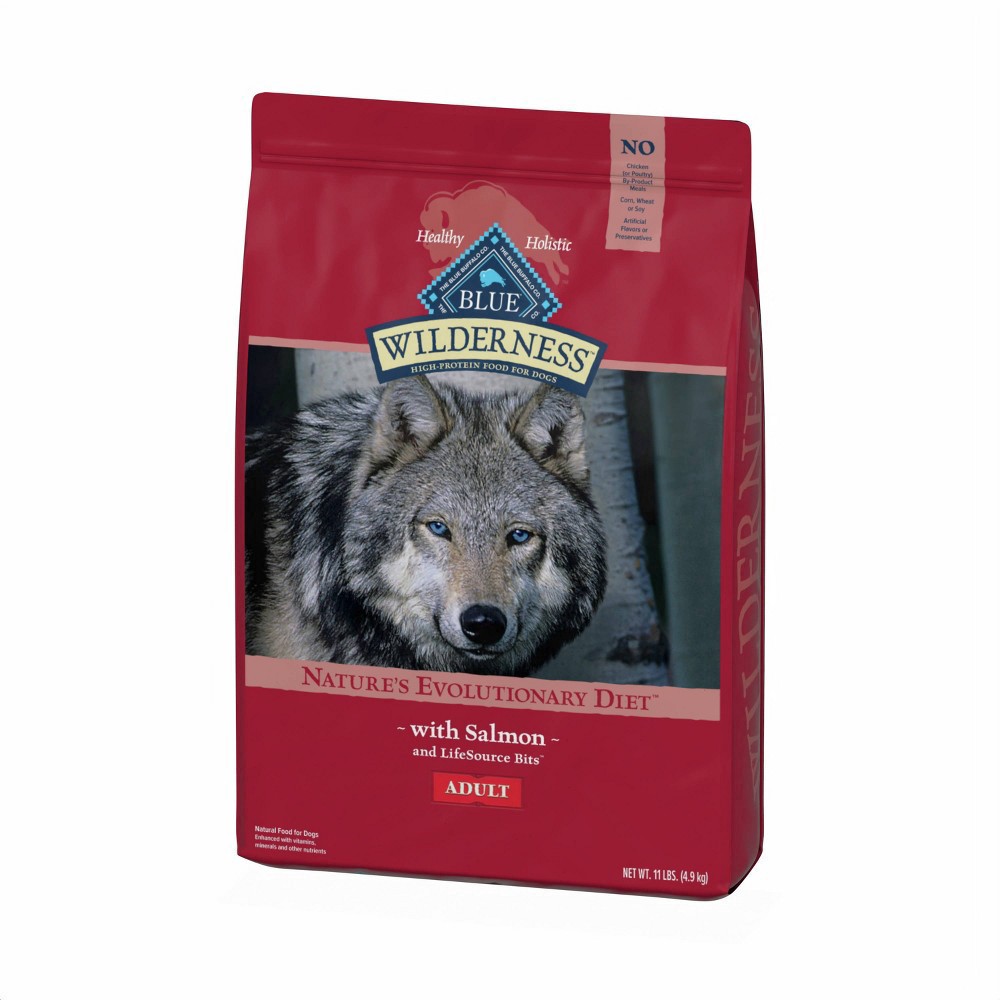 slide 8 of 10, Blue Buffalo Wilderness High Protein, Natural Adult Dry Dog Food, Salmon 11-lb, 11 lb