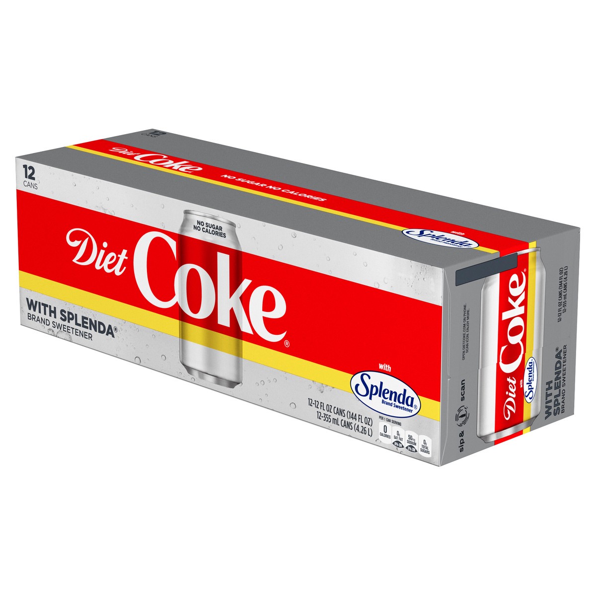 slide 3 of 11, Coca-Cola Diet Coke/Splenda Cans, 12 ct; 12 fl oz