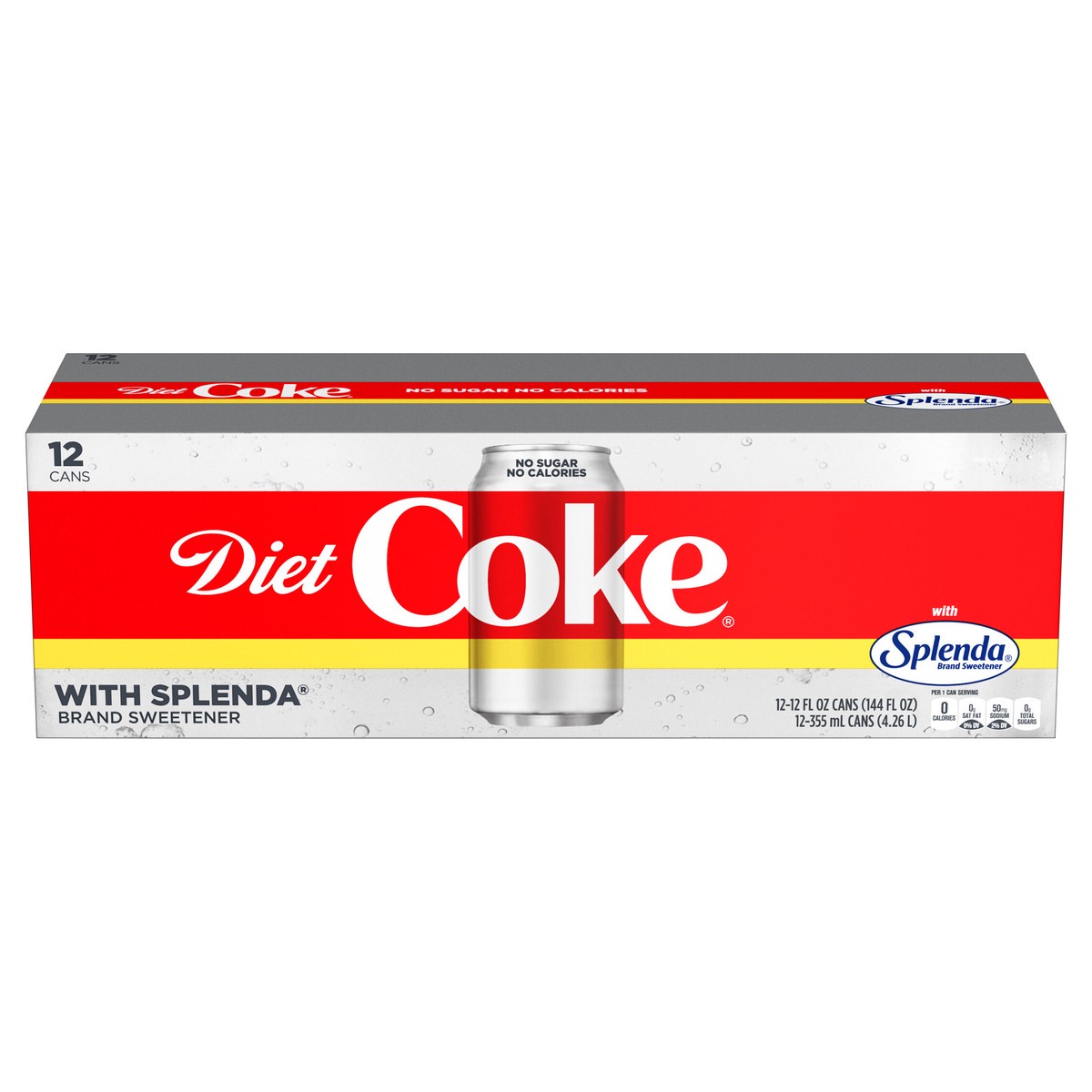 slide 8 of 11, Coca-Cola Diet Coke/Splenda Cans, 12 ct; 12 fl oz