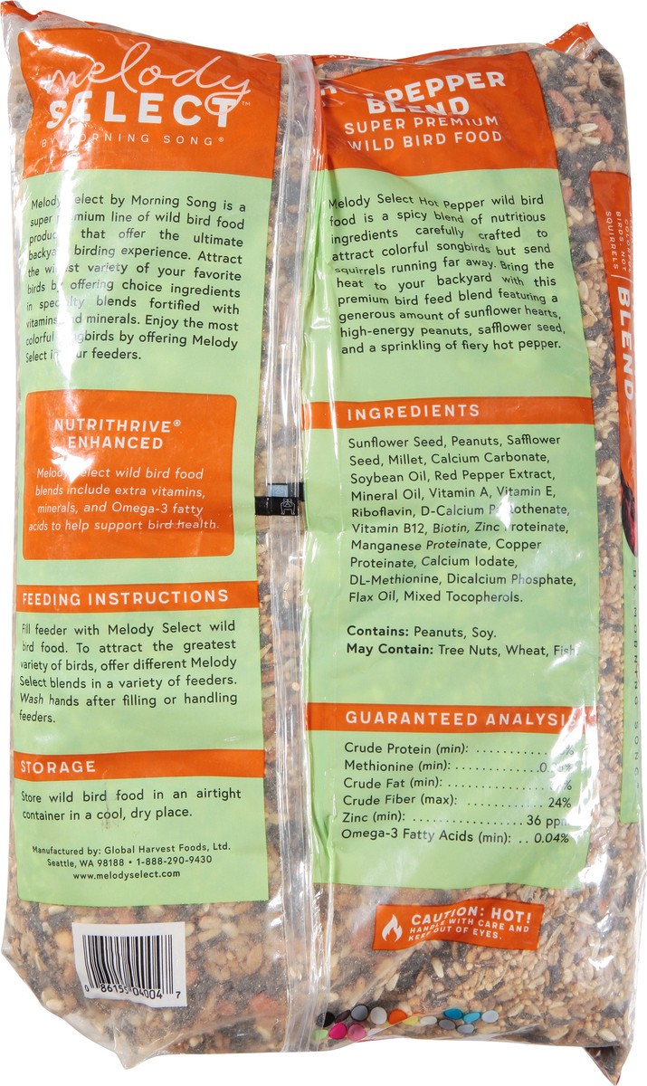 slide 3 of 9, Morning Song Melody Select Super Premium Hot Pepper Blend Wild Bird Food 4.5 lb, 4.5 lb