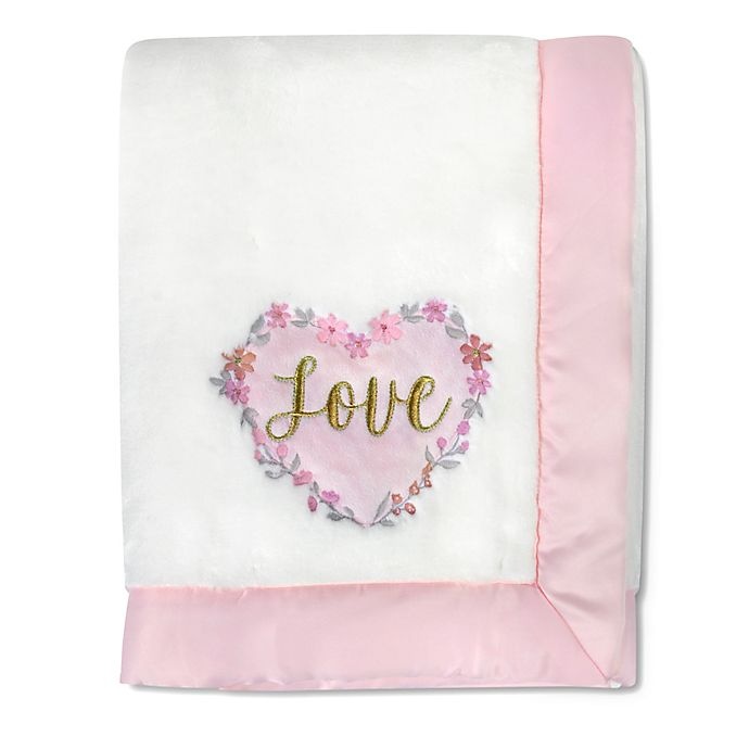 slide 1 of 4, Wendy Bellissimo Mix & Match Wildflower Plush Blanket - Creme/Pink, 1 ct