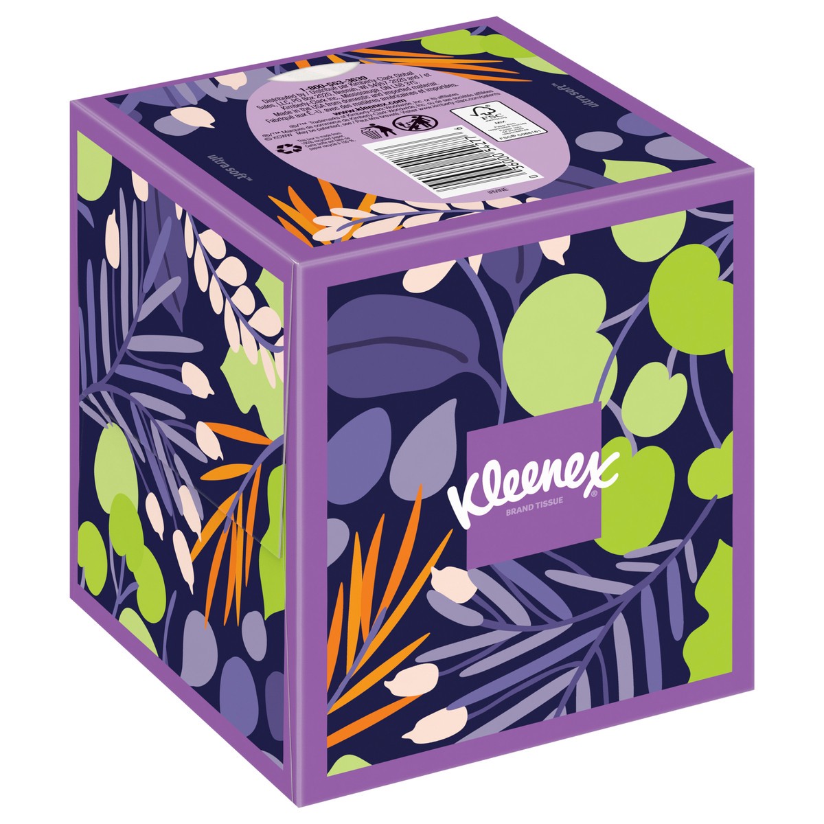 slide 5 of 8, Kleenex Ultra Soft Facial Tissues, 1 Cube Box, 60 Tissues per Box, 3-Ply, 60 ct