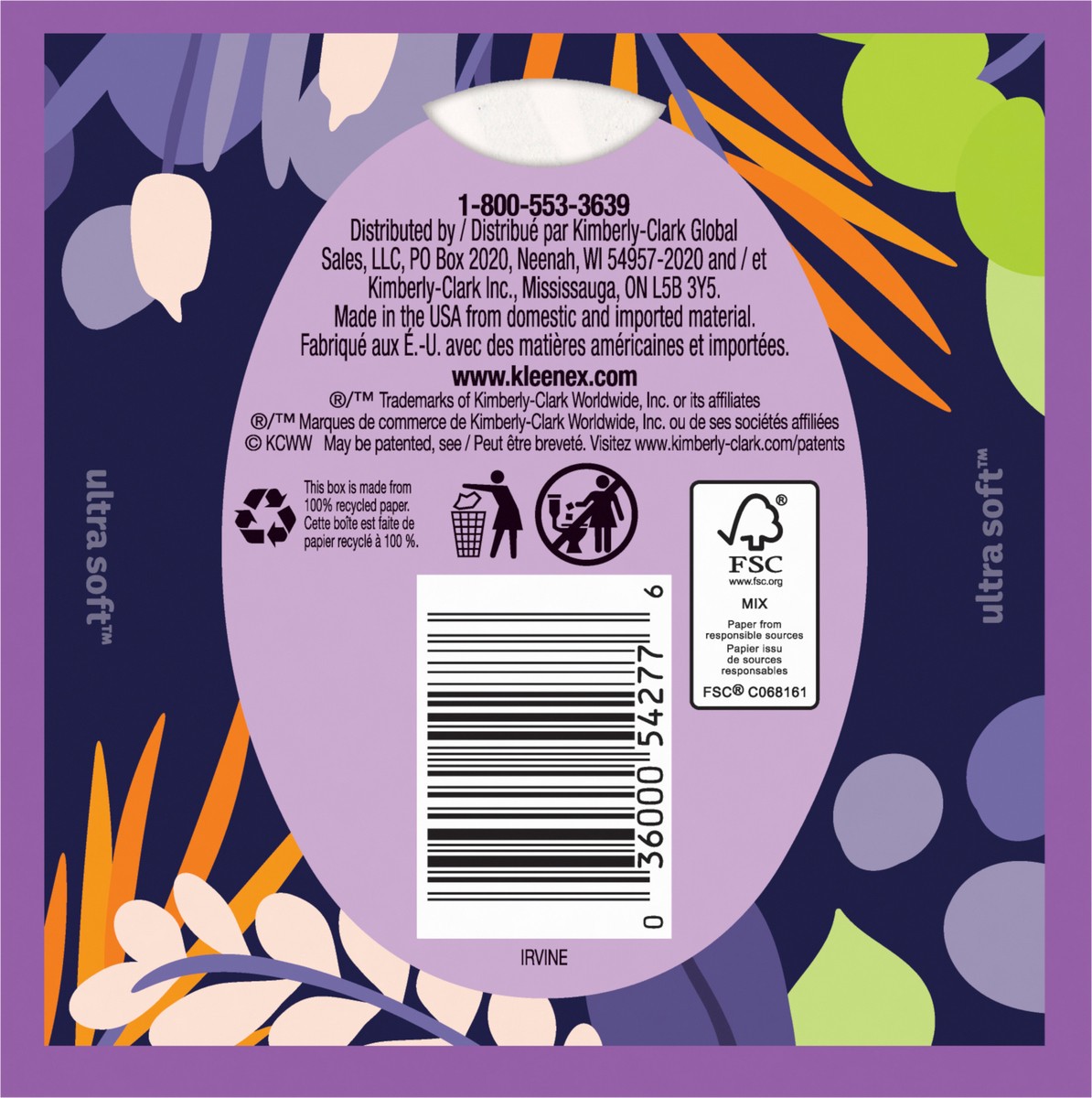 slide 3 of 8, Kleenex Ultra Soft Facial Tissues, 1 Cube Box, 60 Tissues per Box, 3-Ply, 60 ct