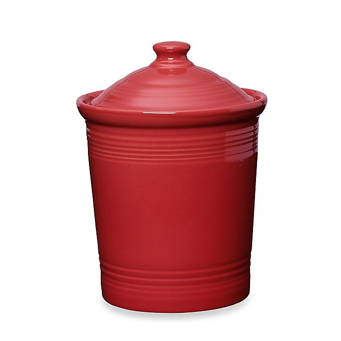 slide 1 of 3, Fiesta Medium Canister - Scarlet, 1 ct