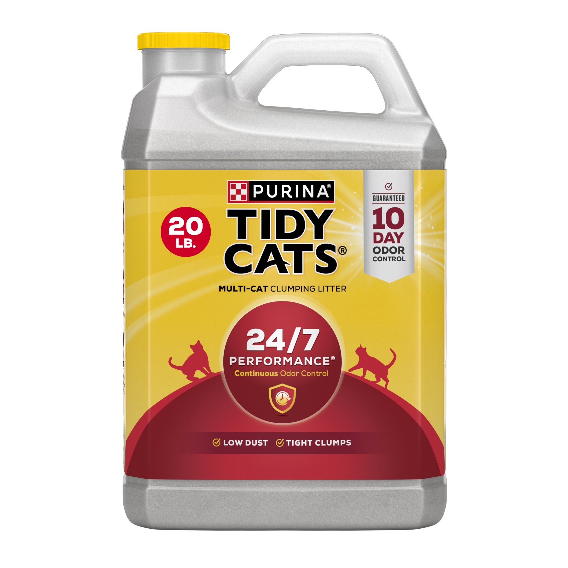 slide 1 of 8, Tidy Cats Purina Tidy Cats Clumping Cat Litter, 24/7 Performance Multi Cat Litter, 20 lb