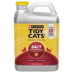 Tidy Cats Purina Tidy Cats Clumping Cat Litter, 24/7 Performance Multi Cat Litter - 20 lb. Jug