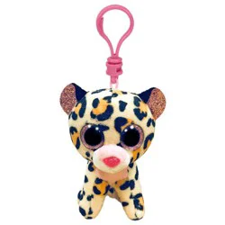 TY Lacey Leopard Brown/Pink Clip