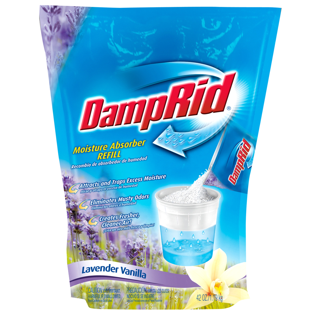 slide 1 of 1, DampRid Moisture Absorber Refill, Lavender Vanilla, 42 oz