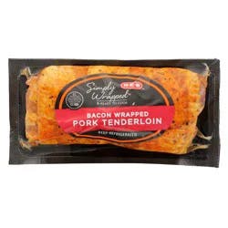 H-E-B Simply Wrapped Bacon Seasoned Pork Tenderloin - BBQ