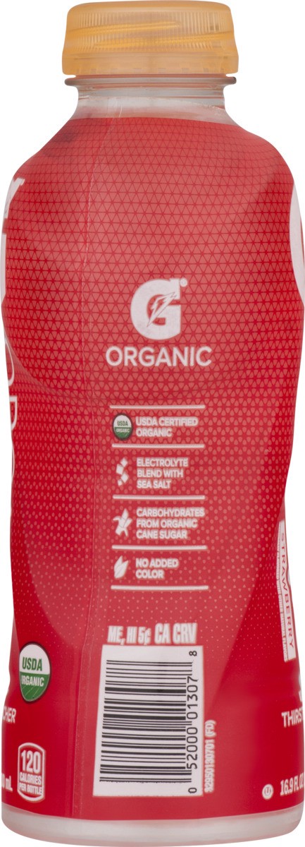 slide 6 of 9, Gatorade Organic Strawberry, 16.9 fl oz