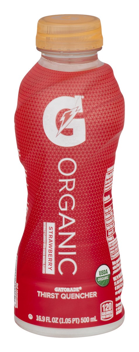 slide 1 of 9, Gatorade Organic Strawberry, 16.9 fl oz