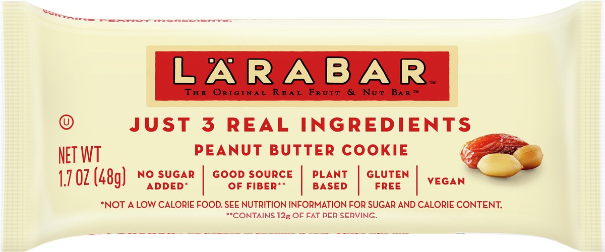 slide 6 of 9, LÄRABAR Peanut Butter Cookie Fruit & Nut Bar, 1.7 oz