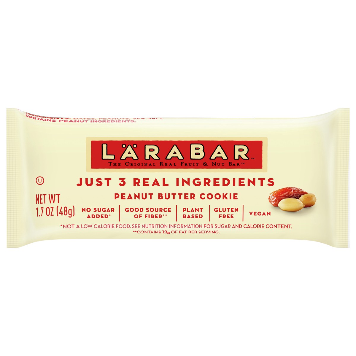 slide 1 of 9, LÄRABAR Peanut Butter Cookie Fruit & Nut Bar, 1.7 oz