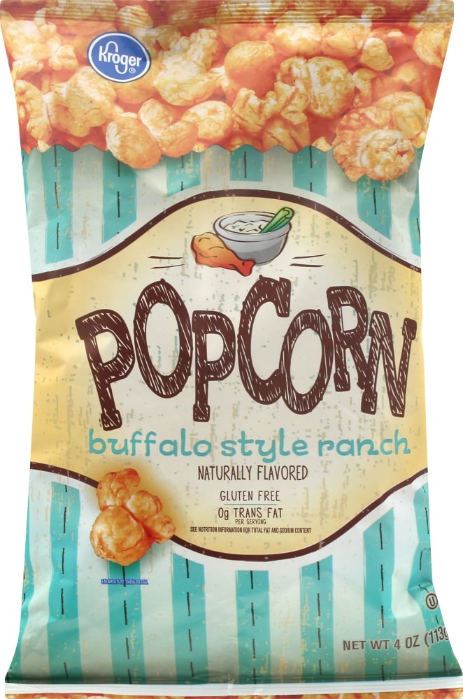 slide 1 of 1, Kroger Buffalo Style Ranch Popcorn, 4 oz