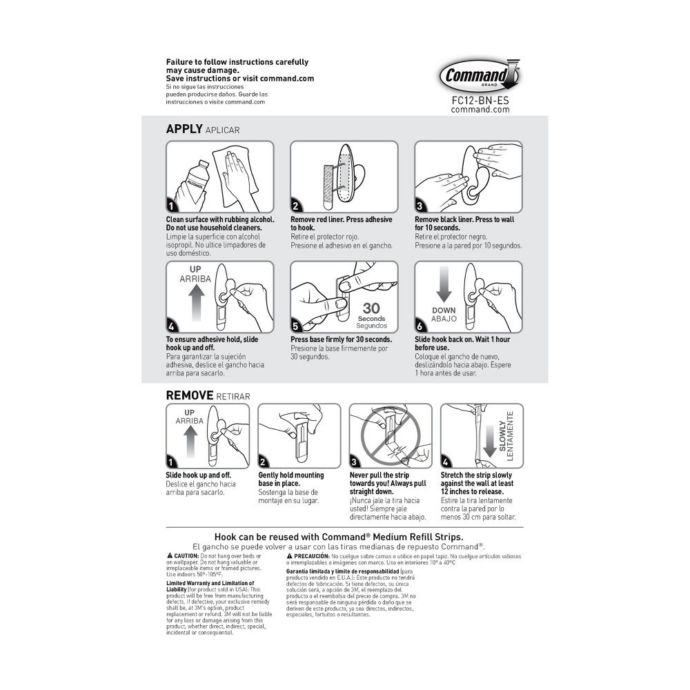 slide 5 of 8, Command Medium Sized Forever Classic Decorative Hook Brushed Nickel, MED