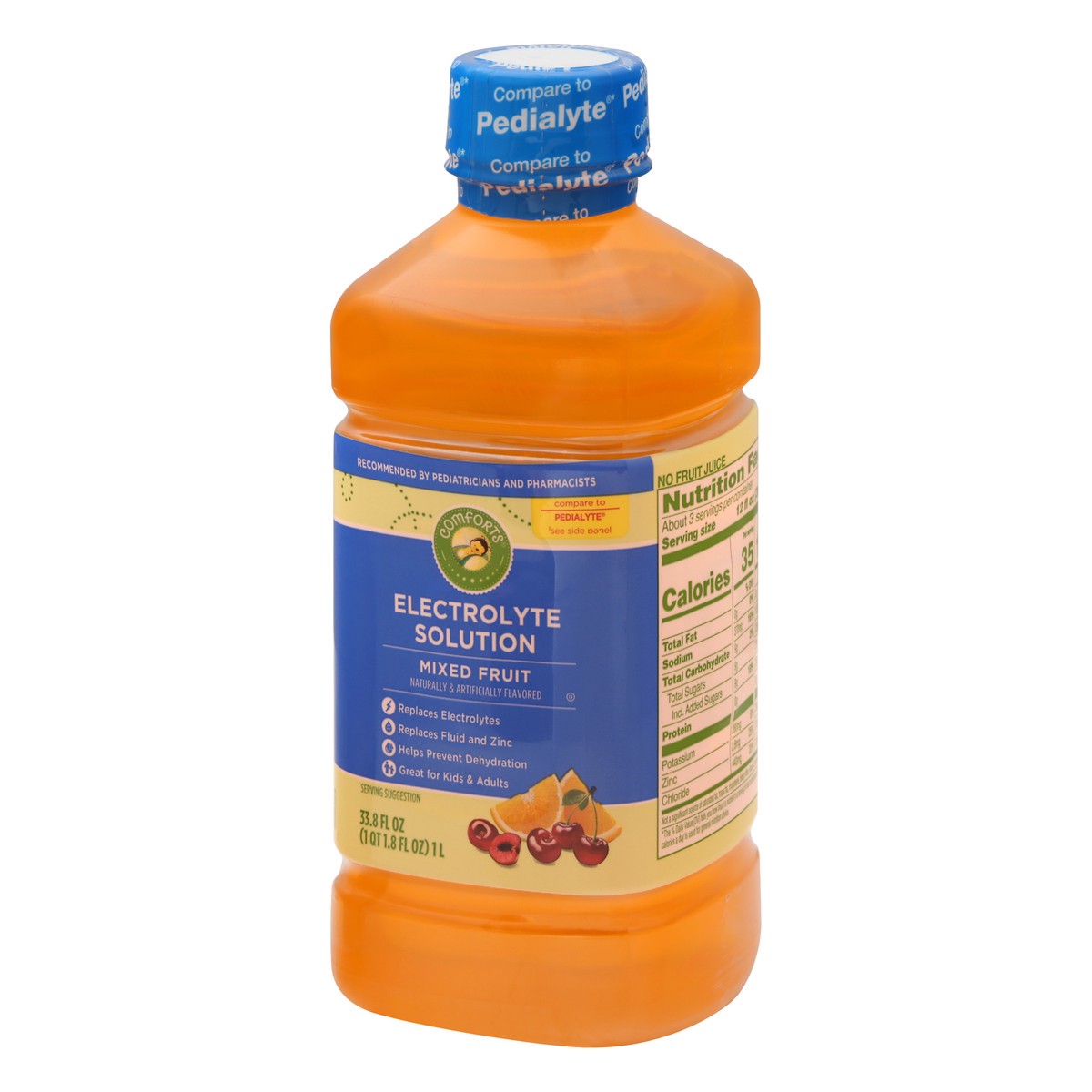 slide 7 of 10, Comforts Mixed Fruit Electrolyte Solution 33.8 oz, 33.8 oz