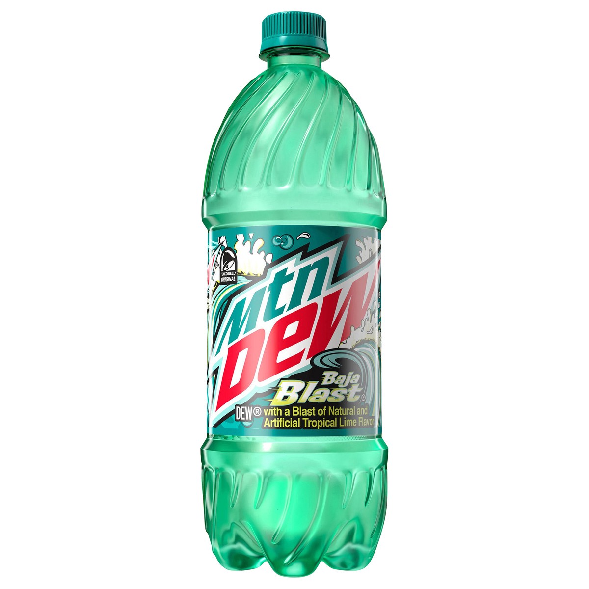 slide 1 of 2, Mountain Dew Baja Blast DEW Tropical Lime Flavor 1 Liter, 1 l