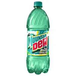 Mountain Dew Baja Blast Soda Tropical Lime 1 Liter