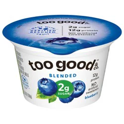 Too Good & Co. Blueberry Yogurt-Cultured Ultra-Filtered Low Fat Milk Product, 5.3 OZ Cup