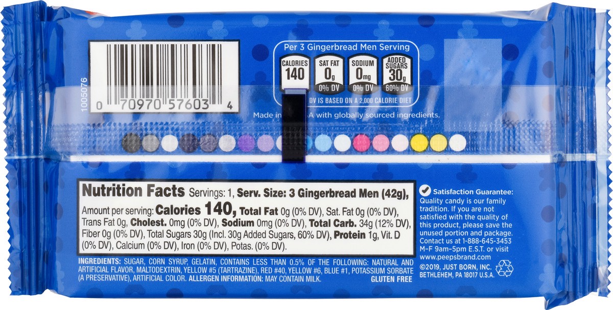 slide 9 of 9, Peeps Gingerbread Men Marshmallow 3 ea, 3 ct