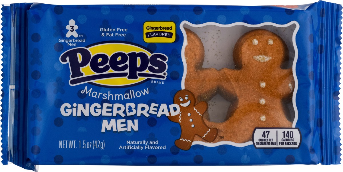 slide 1 of 9, Peeps Gingerbread Men Marshmallow 3 ea, 3 ct