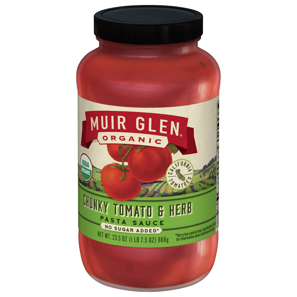 slide 3 of 9, Muir Glen Chunky Tomato & Herb Pasta Sauce, No Sugar Added- 23.5 fl oz, 23.5 fl oz