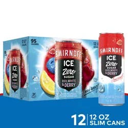 Smirnoff Ice Zero Sugar Red White & Berry Sparkling Drink, 12oz Cans, 12pk