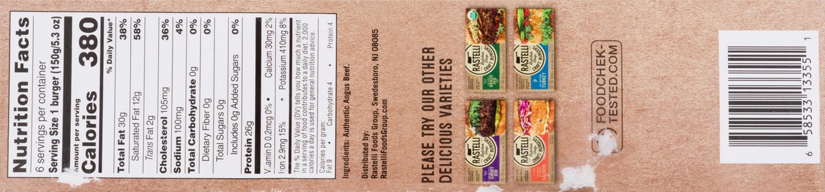 slide 3 of 12, Rastelli Butcher Shop Craft Burger Black Angus Steak Burger - 32 OZ, 