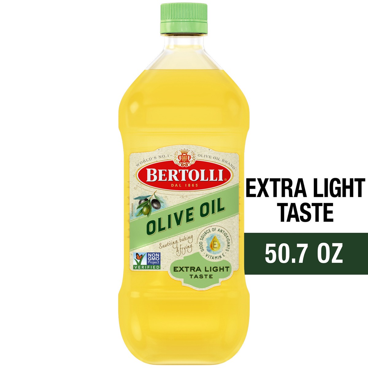 slide 1 of 12, Bertolli Olive Oil, Extra Light, 50.7 fl oz, 50.72 fl oz