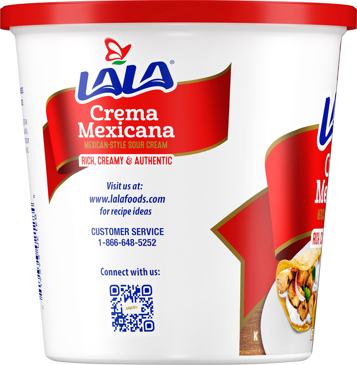 slide 10 of 11, LALA Crema Mexicana Sour Cream, 24 oz