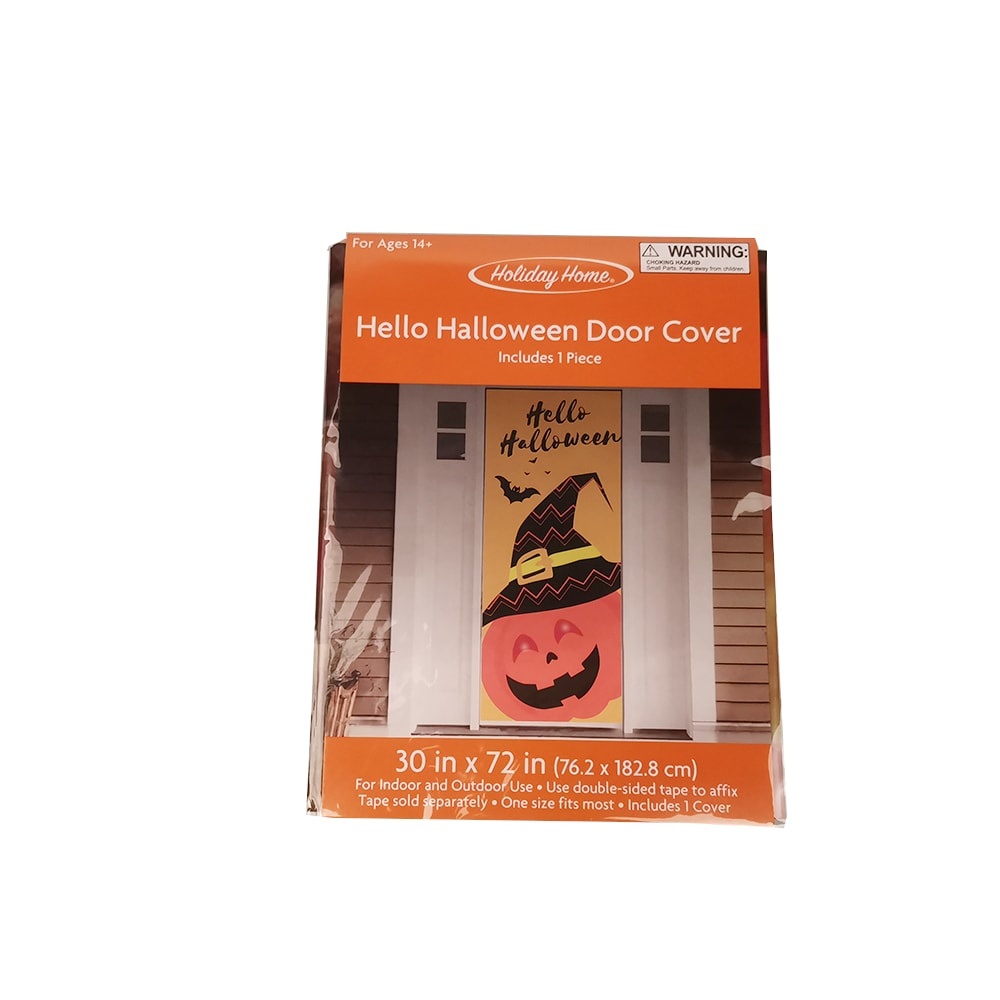 slide 1 of 1, Holiday Home Door Cover Decor - Pumpkin, 1 ct