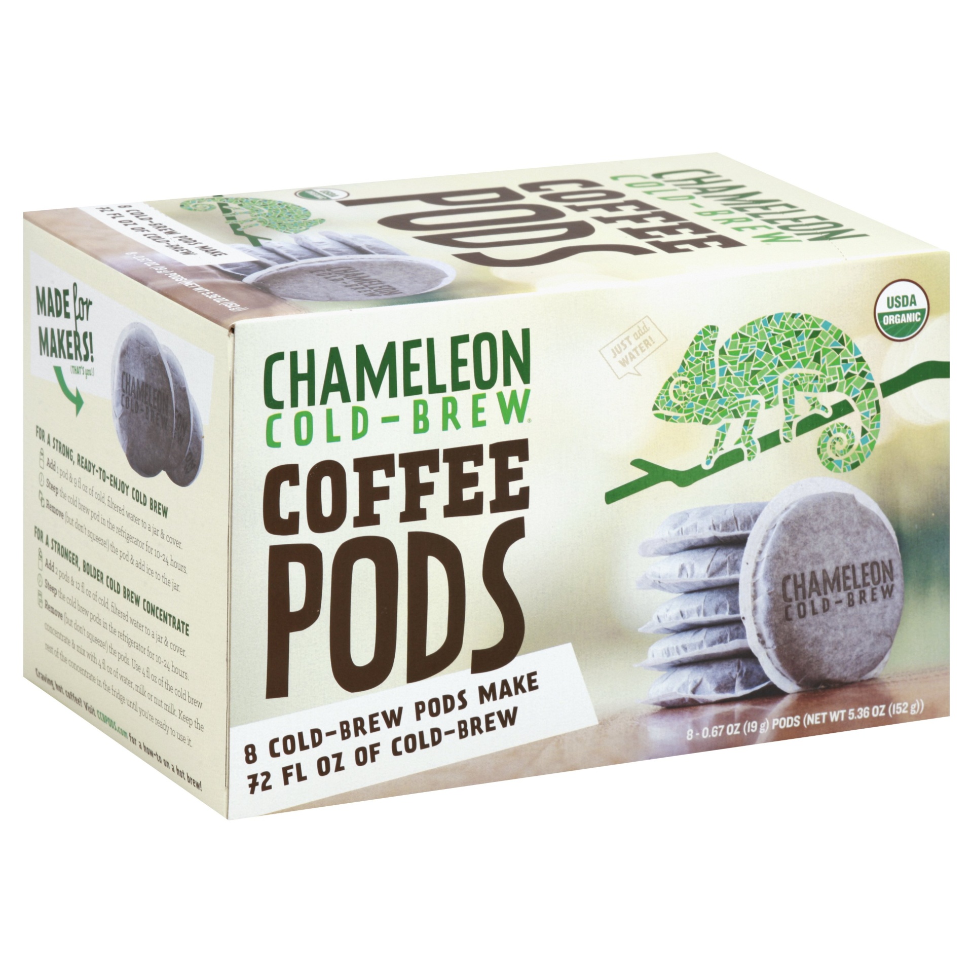 slide 1 of 1, Chameleon Cold-Brew Coffee Pods - 8 ct, 8 ct