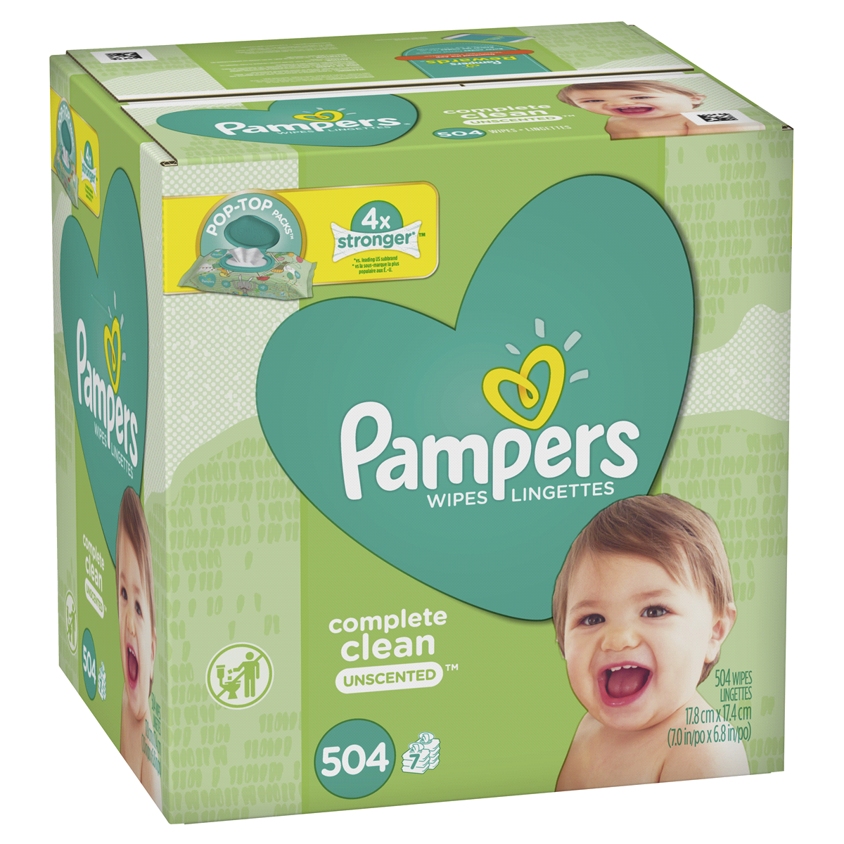 slide 2 of 5, Pampers Wipes Complete Clean, Unscented, 504 ct