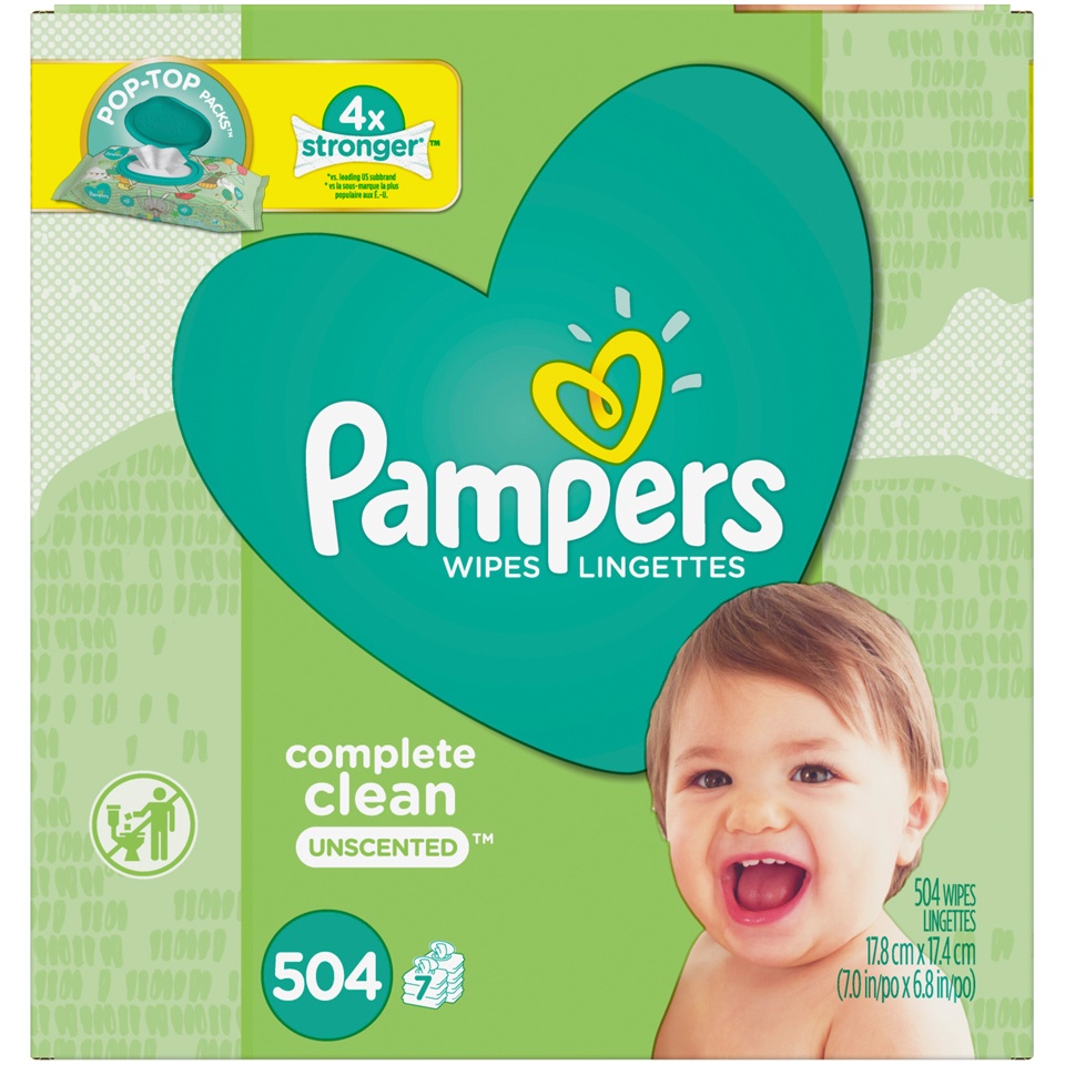 slide 1 of 5, Pampers Wipes Complete Clean, Unscented, 504 ct