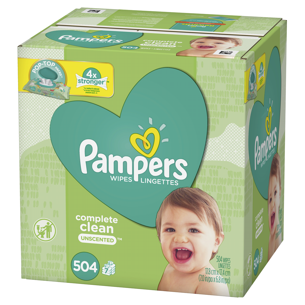 slide 3 of 5, Pampers Wipes Complete Clean, Unscented, 504 ct
