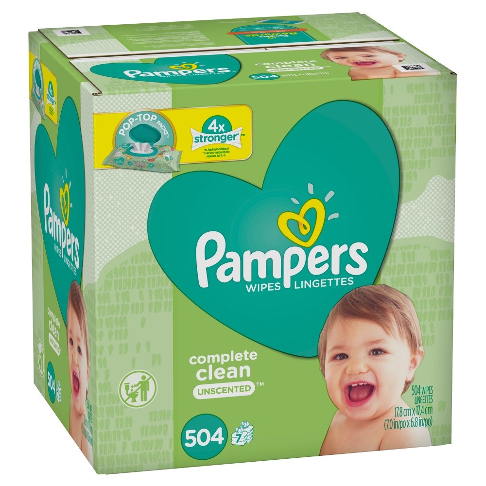 slide 5 of 5, Pampers Wipes Complete Clean, Unscented, 504 ct